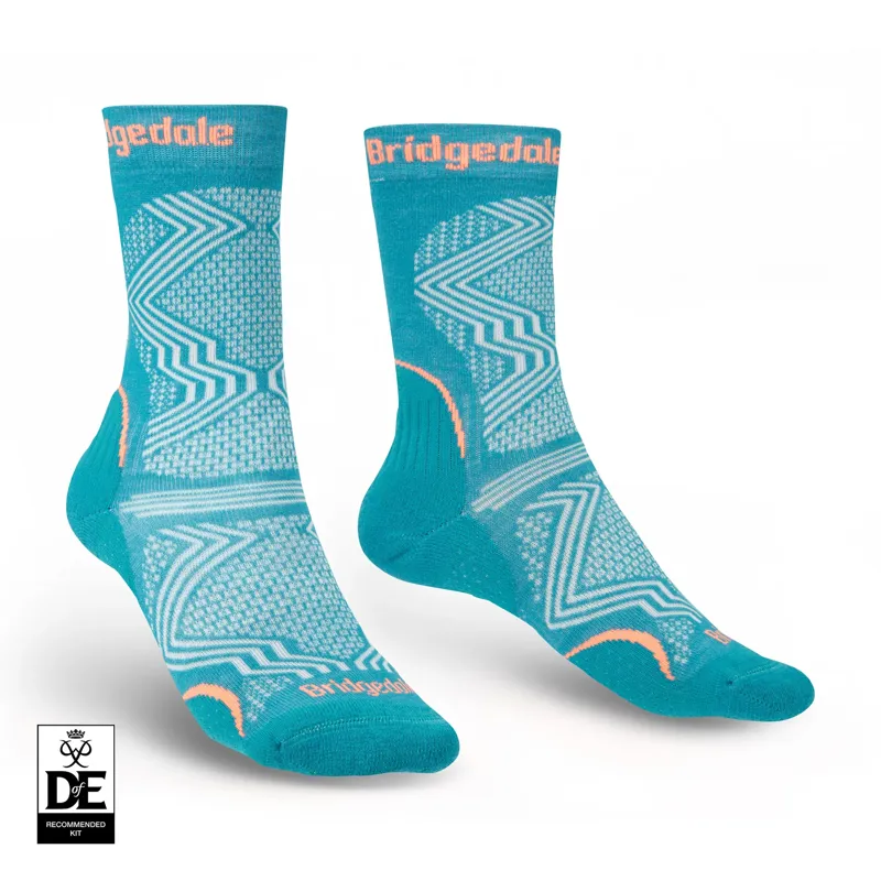 Bridgedale Hike Ultra Light T2 Coolmax Performance Boot Socks Womens in Shade Teal-2